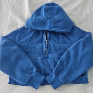 lululemon Blue Scuba Half-zip Hoodie Size 4 in Perfect Condition